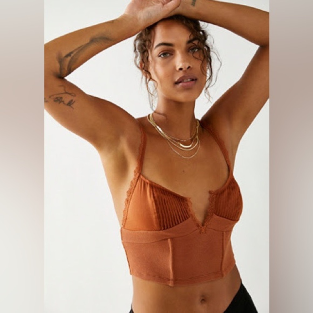 Burnt orange Free people bralette top